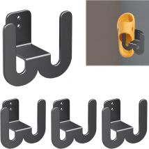Ahlsen - Zapateros de pared: 4 zapateros de metal para colgar en la pared, organizador de zapatos sin necesidad de taladrar, ideal para pasillo.