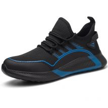 Aiducho - Zapatos de seguridad para hombre y mujer con puntera de acero, zapatos de seguridad ligeros y cómodos, zapatos de trabajo a prueba de