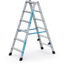 Nova b Stufen Stehleiter, beidseitig begehbar Zarges 42466 Arbeitshöhe: ca. 2,75