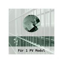 Zaun pv Montagepaket für 1 PV-Modul mit Montagematerial Schwarz M2B Solar Zaun 0% nach §12 Abs. 3 UstG