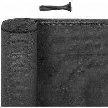 Zaunblende Tennisblende aus hdpe 180 g/m² anthrazit 1,2 x 15 m - Woltu