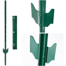 Niederberg Metall - Zaunpfahl 80cm Zaunpfosten Pfahl Pfosten für Maschendraht-Zaun