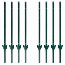 Zaunpfosten Zaunanker Erdanker 87 Cm 8er Set Zaunhalter Pfostenset Pfosten Grün