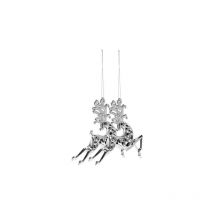 Zawieszki per albero di Natale 2 pezzi, renne decorazione natalizia argento.