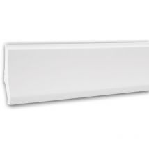 Zócalo 153104F Profhome Perfil de estuco Moldura flexible Moldura decorativa diseño moderno blanco 2 m