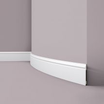 NMC - Zócalo FL2 wallstyl Noel Marquet Perfil de estuco Moldura flexible Moldura decorativa diseño atemporal clásico blanco 2 m
