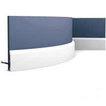 Orac - Zócalo Decor SX183F axxent cascade Zócalo Multifuncional flexible Moldura decorativa para pared diseño moderno blanco 2 m