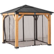 Sunjoy Moskitonetz für Pavillon – 273 cm x 273 cm – 100% Premium-Polyester – UV- und wasserbeständig – Khaki