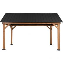 Zedernholz Gazebo tödi in Anthrazit - 336cm x 400cm