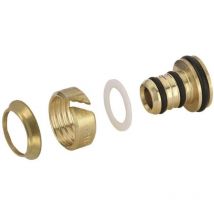 Zehnder Accessori - Raccordi a morsetto per tubi in plastica, 2 pezzi, diametro 16x2,25 mm, ottone 842170