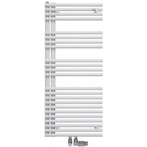 Zehnder Badheizkörper Forma Asym, 1161x496 Mm (hxl), Mittel- / Seitenanschluss, Ausführung Rechts, Lfar-120-050-05, Zf700250b100000