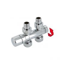 Group Deutschland Anschluss-Armatur Set u M30x1,5 Eck- oder Durchgangsform, chrom 839178 - Zehnder