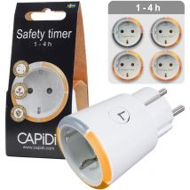 CAPiDi Zeitschaltuhr 1-4 Stunden LED-Anzeige Weiß