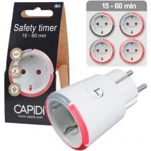 Zeitschaltuhr 15-60 Minuten LED-Anzeige Weiß - Capidi