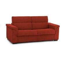 Sofa Fixe 3 Places Cantu, Déhoussable, Fabriqué En Italie, 95x225 Cm Orange