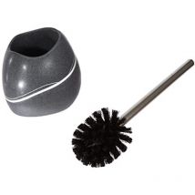 Zeller 18304 Spazzolone per WC, poliresina a forma di sasso, 14,2 x 12,4 x 41 cm