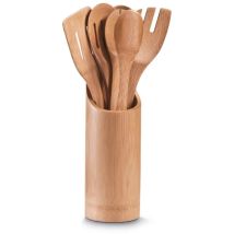 Zeller 25274 Porta-utensili Da Cucina, Bambú, Beige, 0.1x9x33 Cm, 7 Unità
