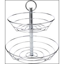 27302 Alzatina Portafrutta, Metallo, Argento, 0.1x26x29 cm - Zeller