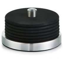 Zeller Glasuntersetzer-Set aus Silikon und Edelstahl – rutschfest – 10 cm Durchmesser – anthrazit