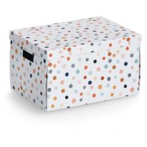 Kartonbox mit Deckel dots, 25 x 35 x 20 cm