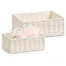 Panier de rangement, blanc - 2 pièces en set Zeller