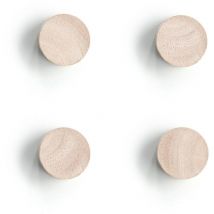 Aimants en bois, ø 2,2 cm, ensemble de 4