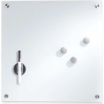 Zeller Present - Tablero de notas magnético de cristal (40 x 40 cm), color blanco