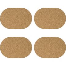 Tischset Kork oval 42x30cm cm natur 4 Stück