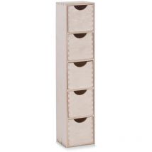 Schubladenelement – 5 Schubladen – naturbelassenes Birkenholz – 58 cm – 13 cm – 12 cm