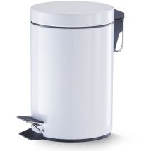 Zeller - Treteimer, 3 Liter, Metall, ca. 17 x17 x 27 cm, weiß