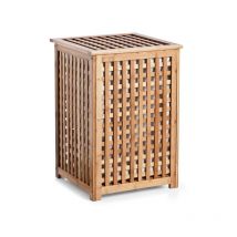 Wäschetruhe aus Bambus – 58 cm hoch – 40 cm breit – 40 cm lang – Zeller