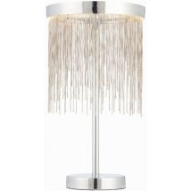 Endon - Zelma - led 1 Light Table Lamp Chrome, Silver Chain