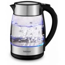 ZCK8026 - 1,7 l - 2200 w - Noir - Transparent - Verre - Acier inoxydable - Thermostat réglable - Indicateur de niveau d'eau - Zelmer