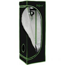 Zelsius - Armario de cultivo 80 x 80 x 180 cm negro/verde Cultivo de plantas de interior