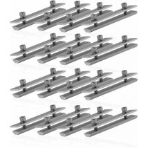 Connettore universale in alluminio per guide per moduli solari, 16 pezzi, supporto per moduli solari a t