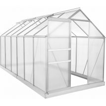 Zelsius - Invernadero de aluminio set, 380 x 190 cm, incl. cimentación
