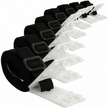 Set di 8 cinghie di fissaggio per mulinelli da piscina con clip di fissaggio - Zelsius