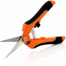 Tijeras de cosecha hoja recta mango ergonómico naranja / negro - Zelsius