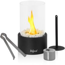 Tischkamin für Indoor und Outdoor Schwarz ø 16,5 x 27 cm Ethanol - Zelsius