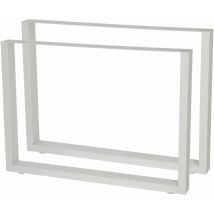 Tischkufen 2er Set (b) 90 x (h) 72 cm, Metall Tischbeine, hellgrau - Zelsius