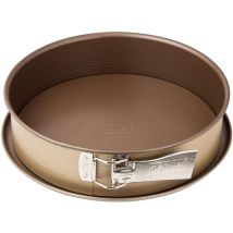Tortiera Apribile Linea Mojave Gold Dorata Ad 1 Fondo Con Base Sporgente In Antiaderente Con Particelle Minerali Di Rinforzo - Dimensioni : Ø 26 Cm - 