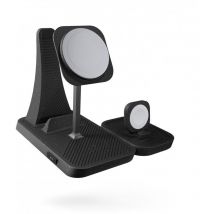 Modular Series 4 in 1 Magnetic Wireless MagSafe Charger Basisstation mit Netzteil 1x 30W usb-c + 1x 15 w + Watch Qi schwarz ZEAPMO3/00 (ZEAPM03/00)