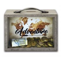 Vida 6,5x21 Tirelire Bois/Verre RM1093 - ZEP