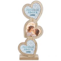 ZEP - frida 3x12x11,5 holz rahmen mit 3 herzen re333