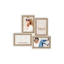 Kriss 4Q Marco digital Marrón, Blanco, Madera - ZEP