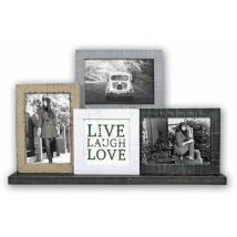 ZEP - S.r.l. TY480 - Cornice Multipla in Legno, 4 Foto, Motivo: Gesù, Beige/Grigio/Nero/Bianco