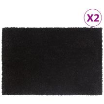 Zerbini 2 pz Neri 40x60 cm in Fibra di Cocco