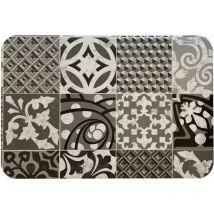 Eternalparquet - Zerbino 3D, tappeto in vinile antiusura, inassorbente, antiscivolo-cementine damasco 50x110