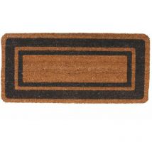 Zerbino cocco naturale base gomma 120x60 tappeto fuori porta condomini palazzi colore: marrone