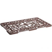 Zerbino in ghisa grande ingresso casa anticato esterno mezzaluna rettangolare bianco ruggine tappetino tappeto antiscivolo